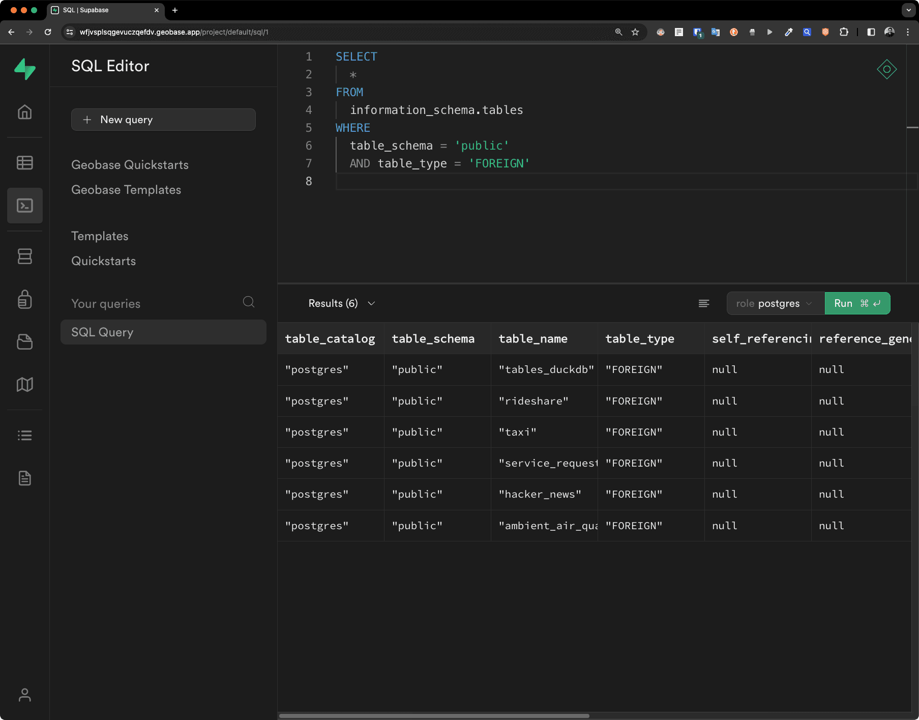 Query Schema